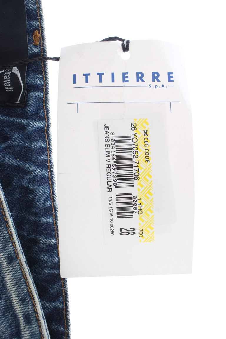 - Elegant Flare Fit Blue Denim Jeans