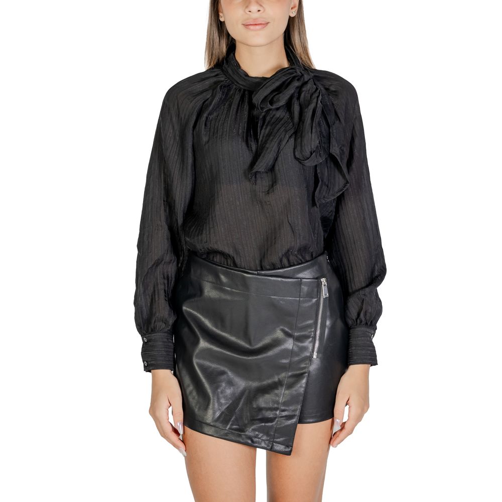 Jacqueline De Yong Black Long Sleeved Blouse