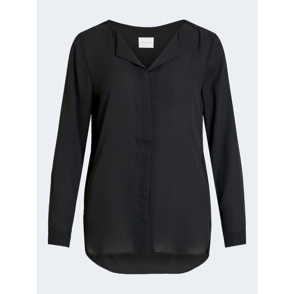 Vila Clothes Women's Black Long Sleeve Blouse