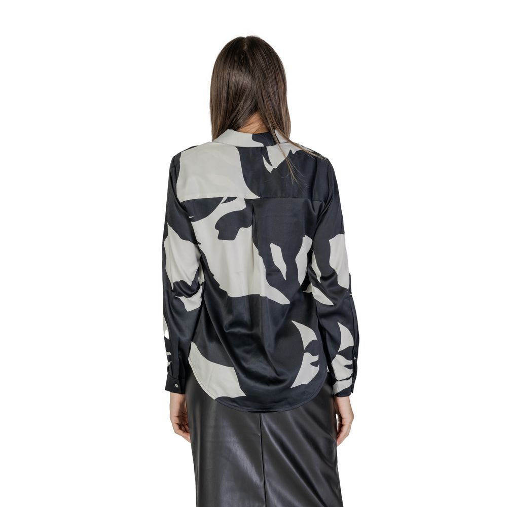 Only Black Print Long Sleeved Blouse