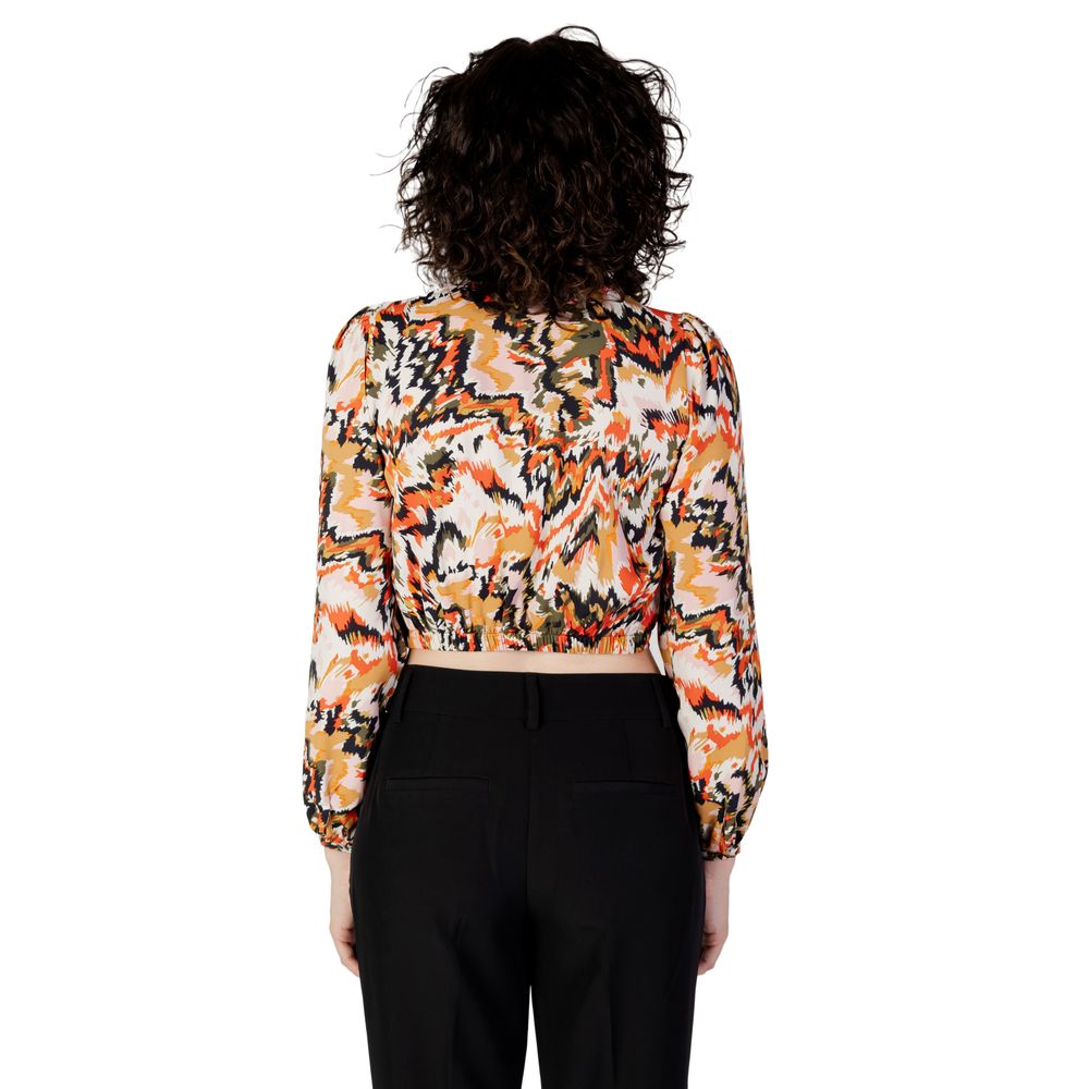Only Multi Orange Print Cropped Blouse