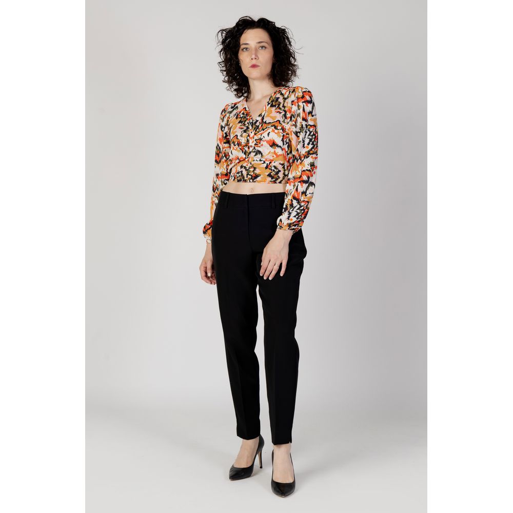 Only Multi Orange Print Cropped Blouse