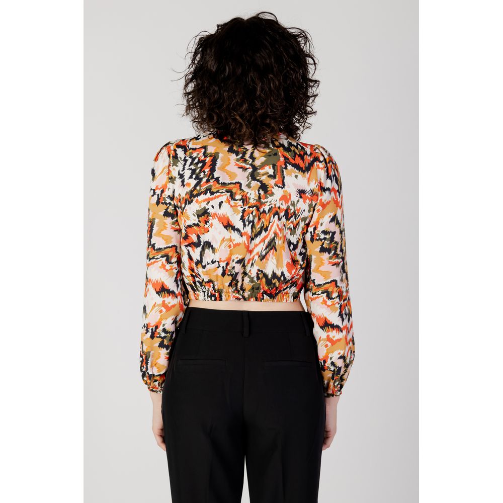 Only Multi Orange Print Cropped Blouse