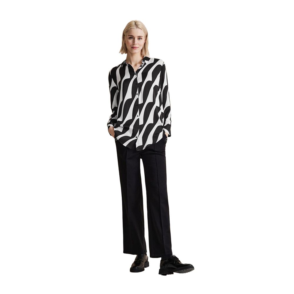 Street One Black And White Print Shirt