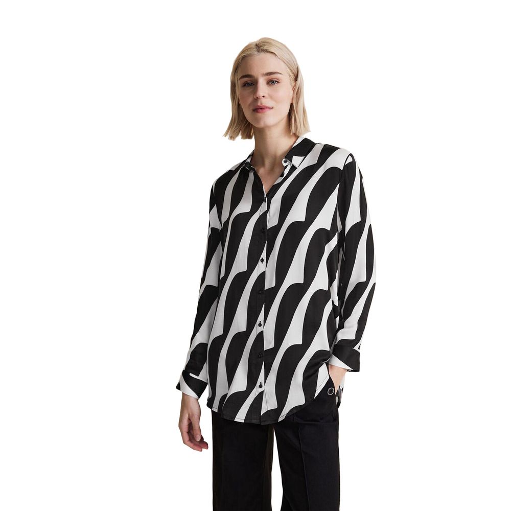 Street One Black And White Print Shirt