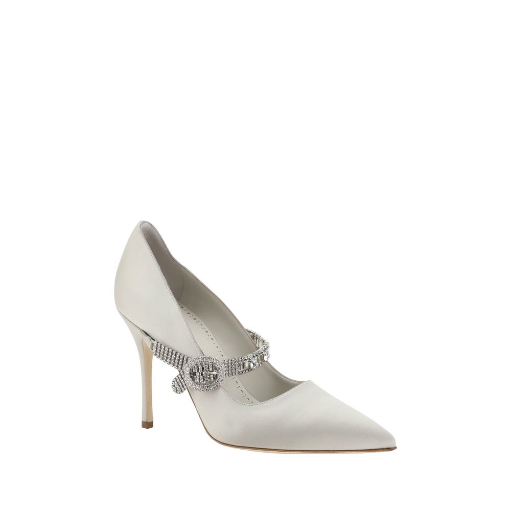 Manolo Blahnik Hamedi Silk Satin Pumps