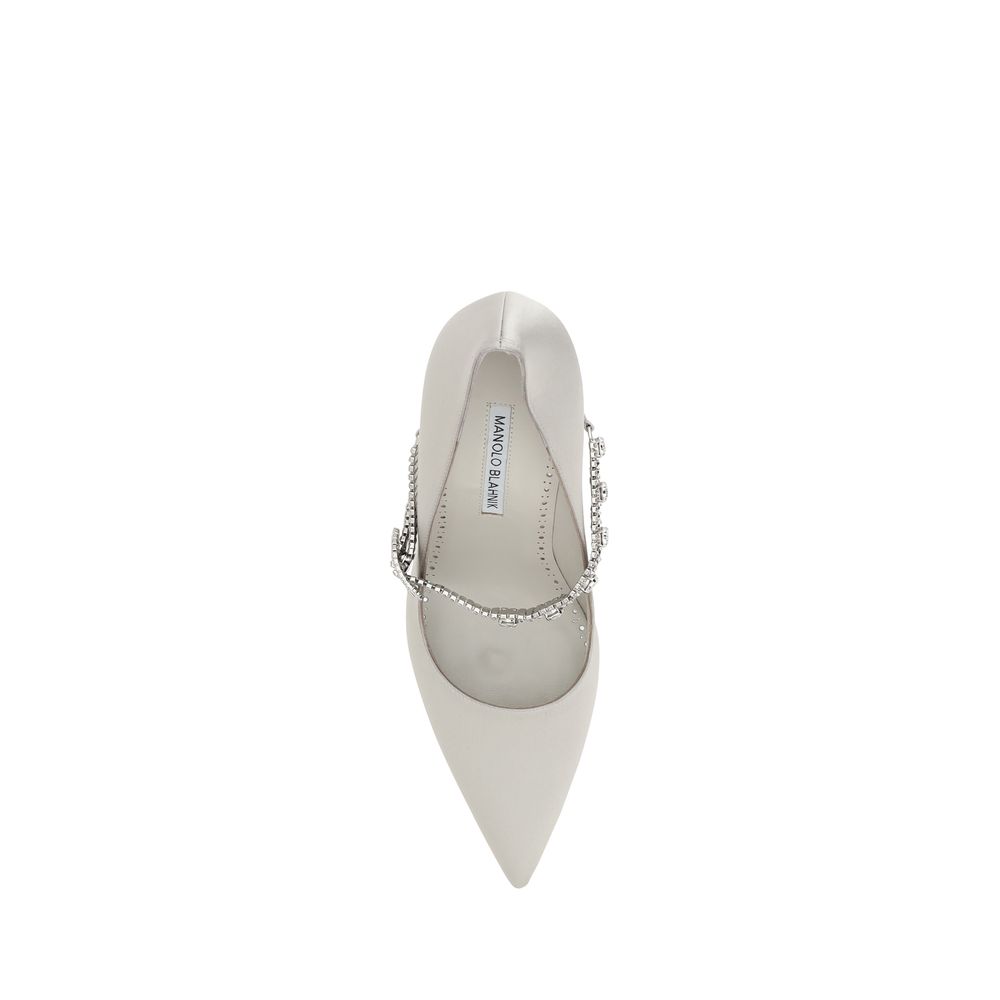 Manolo Blahnik Hamedi Silk Satin Pumps