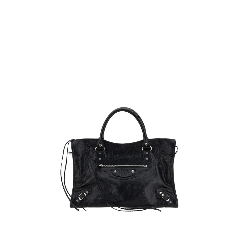Balenciaga Black Leather Le City Medium Handbag