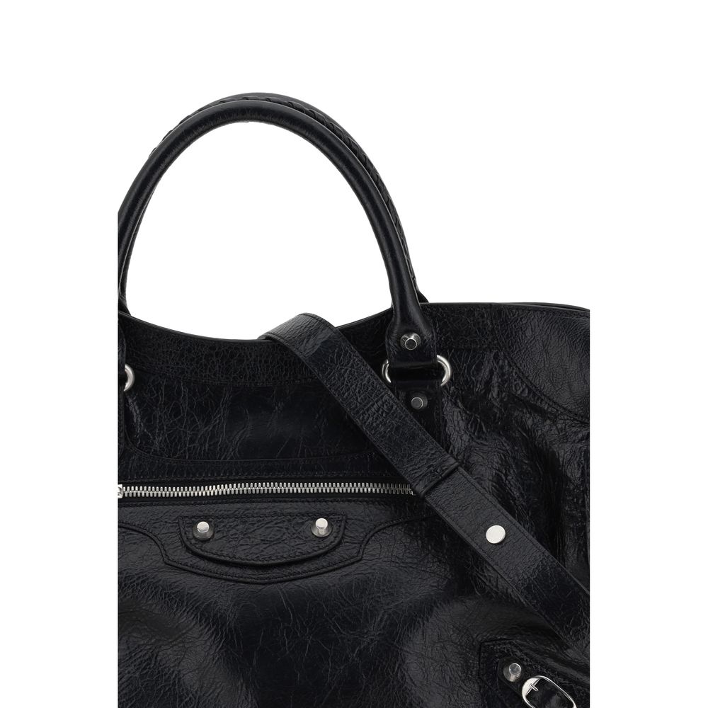 Balenciaga Black Leather Le City Medium Handbag