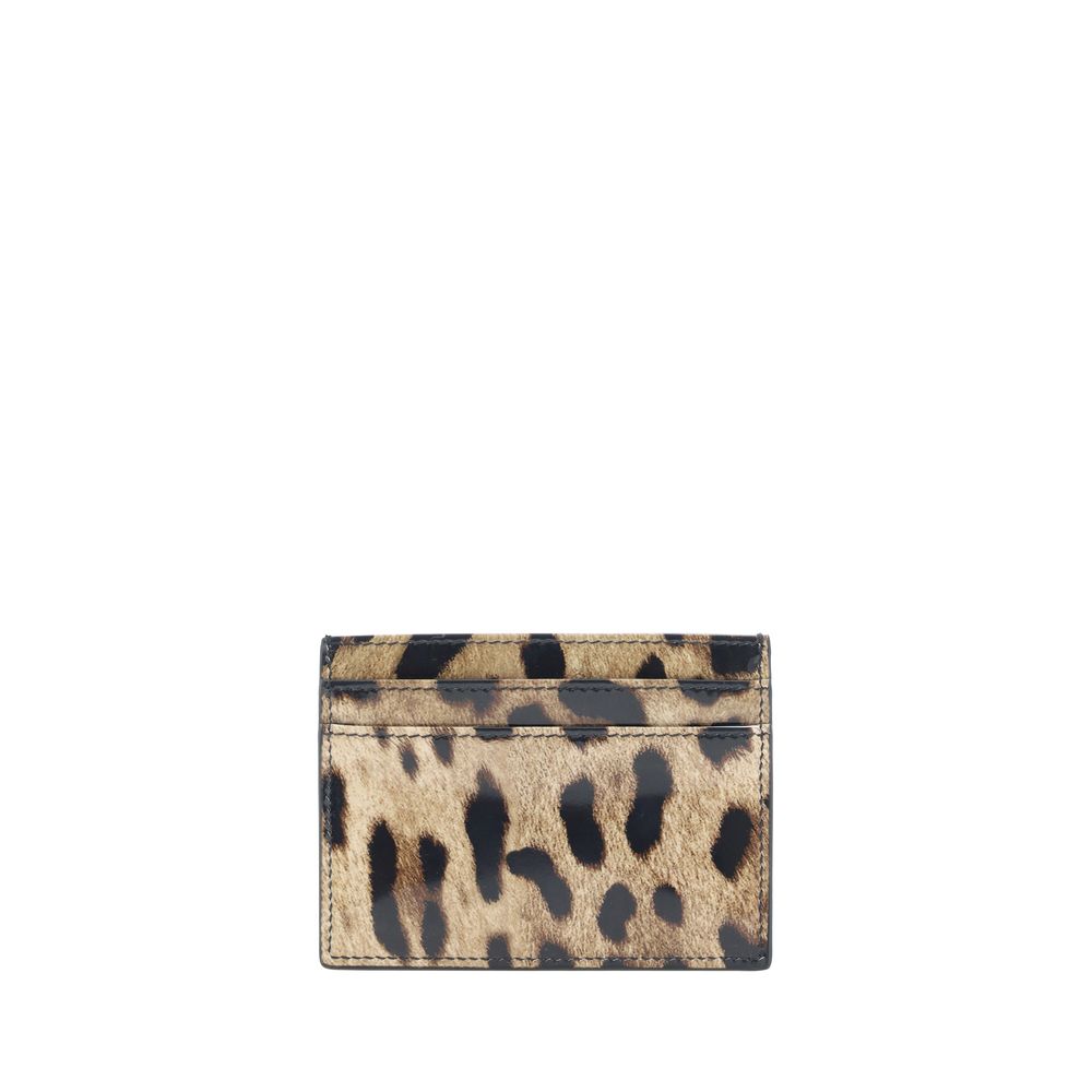 Dolce & Gabbana Statement Leopard Print Leather Card Holder
