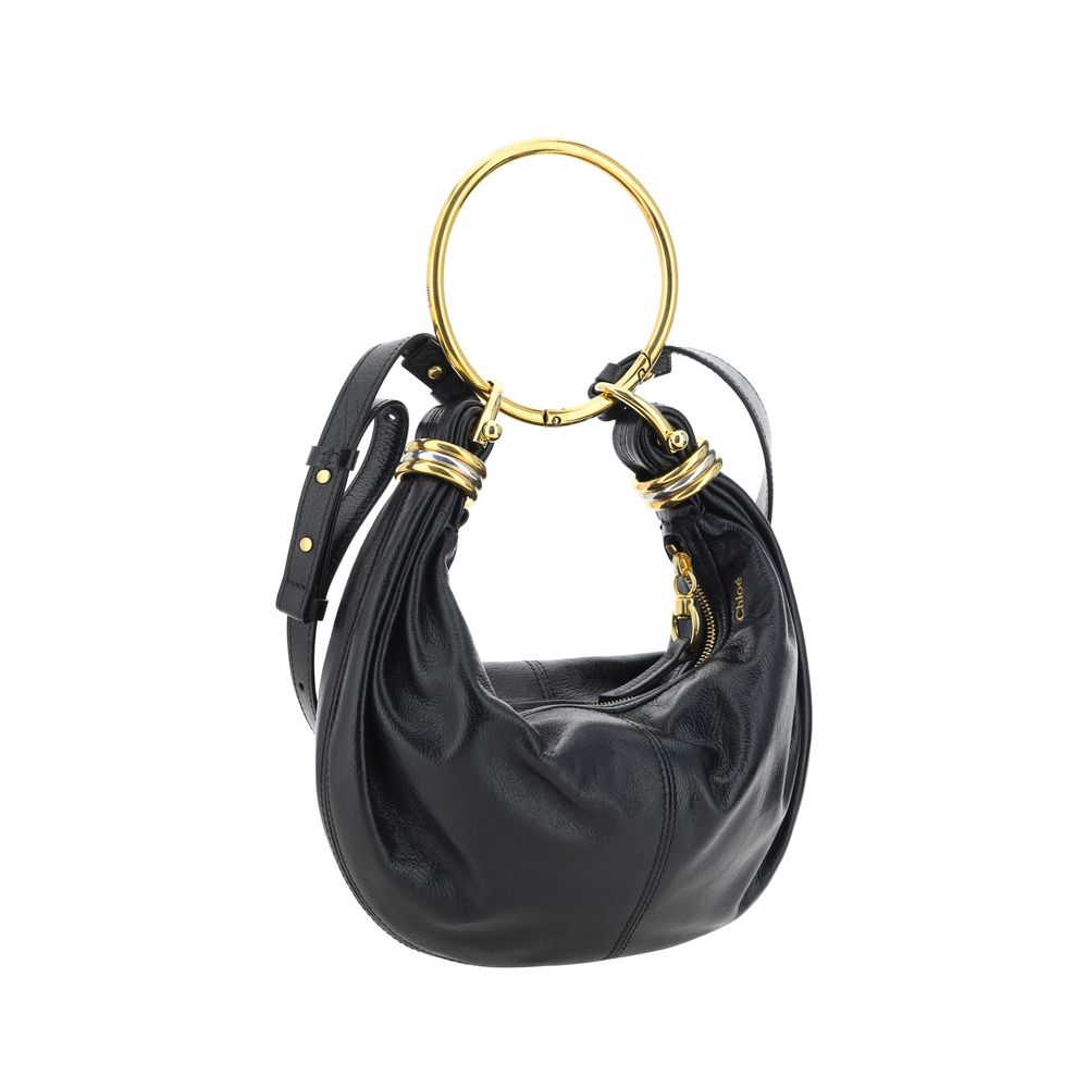 Chloé Leather Bracelet Handbag with Round Brass Handle