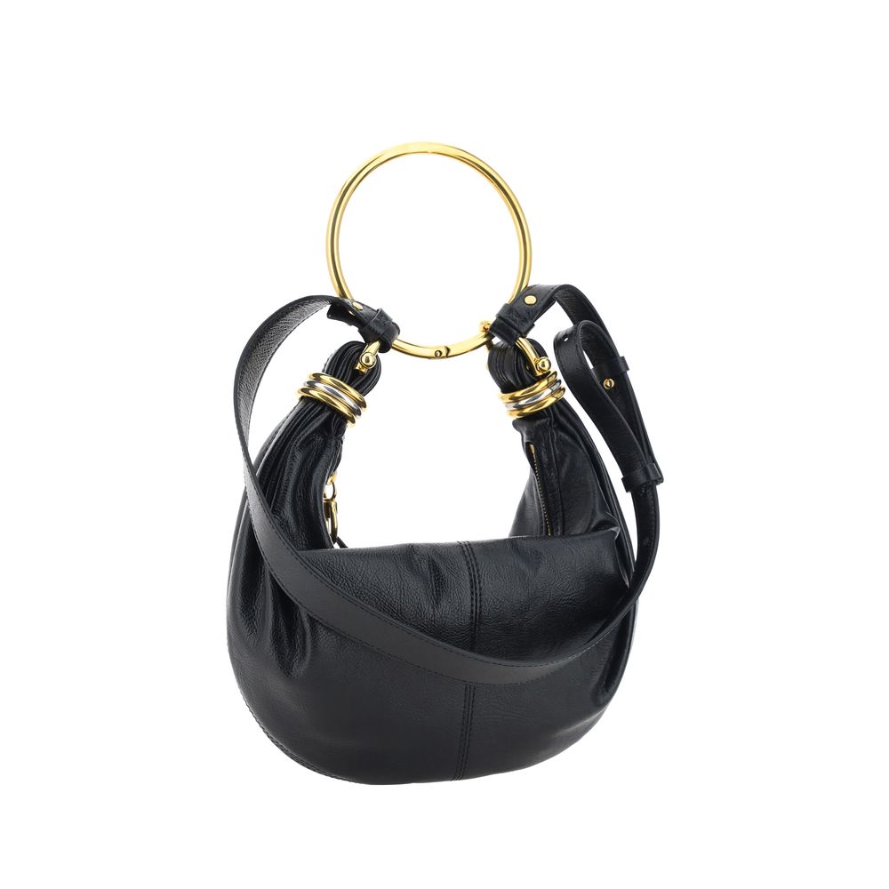 Chloé Leather Bracelet Handbag with Round Brass Handle