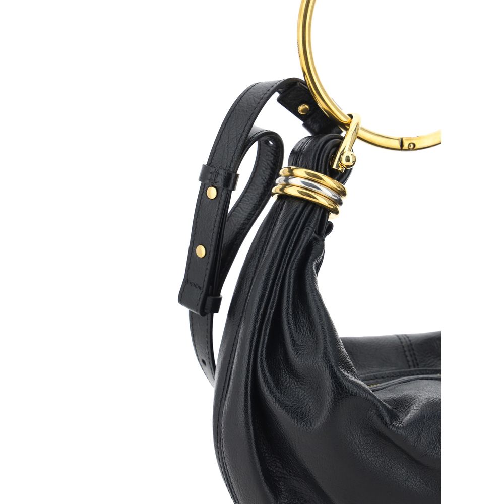 Chloé Leather Bracelet Handbag with Round Brass Handle