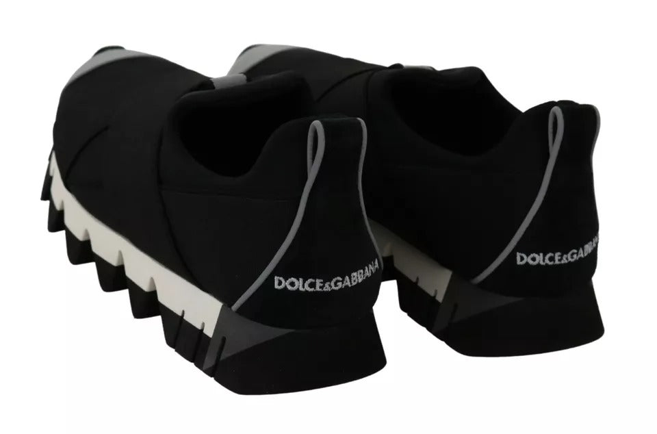 Dolce & Gabbana Black Shark Neoprene Stretch Sneakers