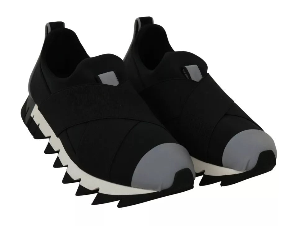 Dolce & Gabbana Black Shark Neoprene Stretch Sneakers