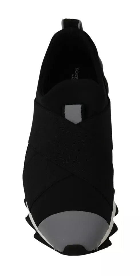 Dolce & Gabbana Black Shark Neoprene Stretch Sneakers