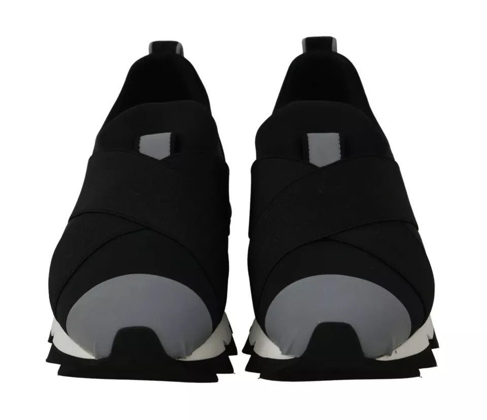 Dolce & Gabbana Black Shark Neoprene Stretch Sneakers