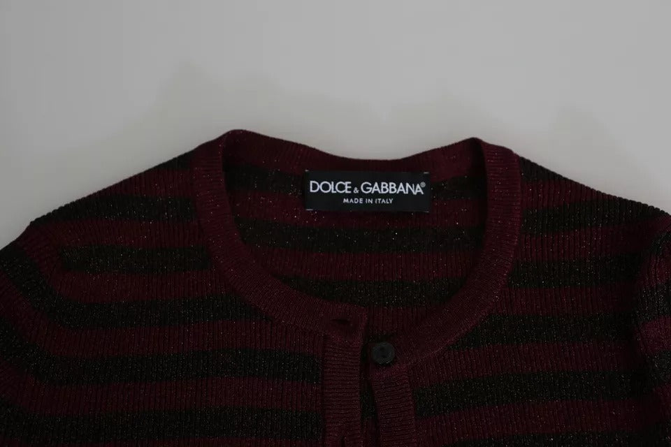 Dolce & Gabbana Women's Black & Red Striped Cardigan