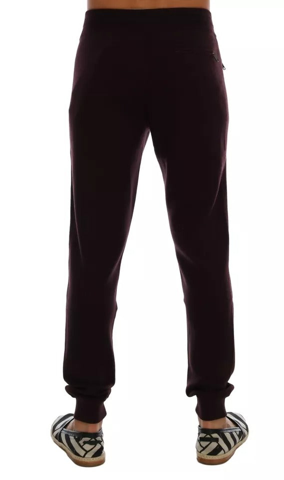 Dolce & Gabbana Men's Purple Cashmere Sports Luxe Joggers