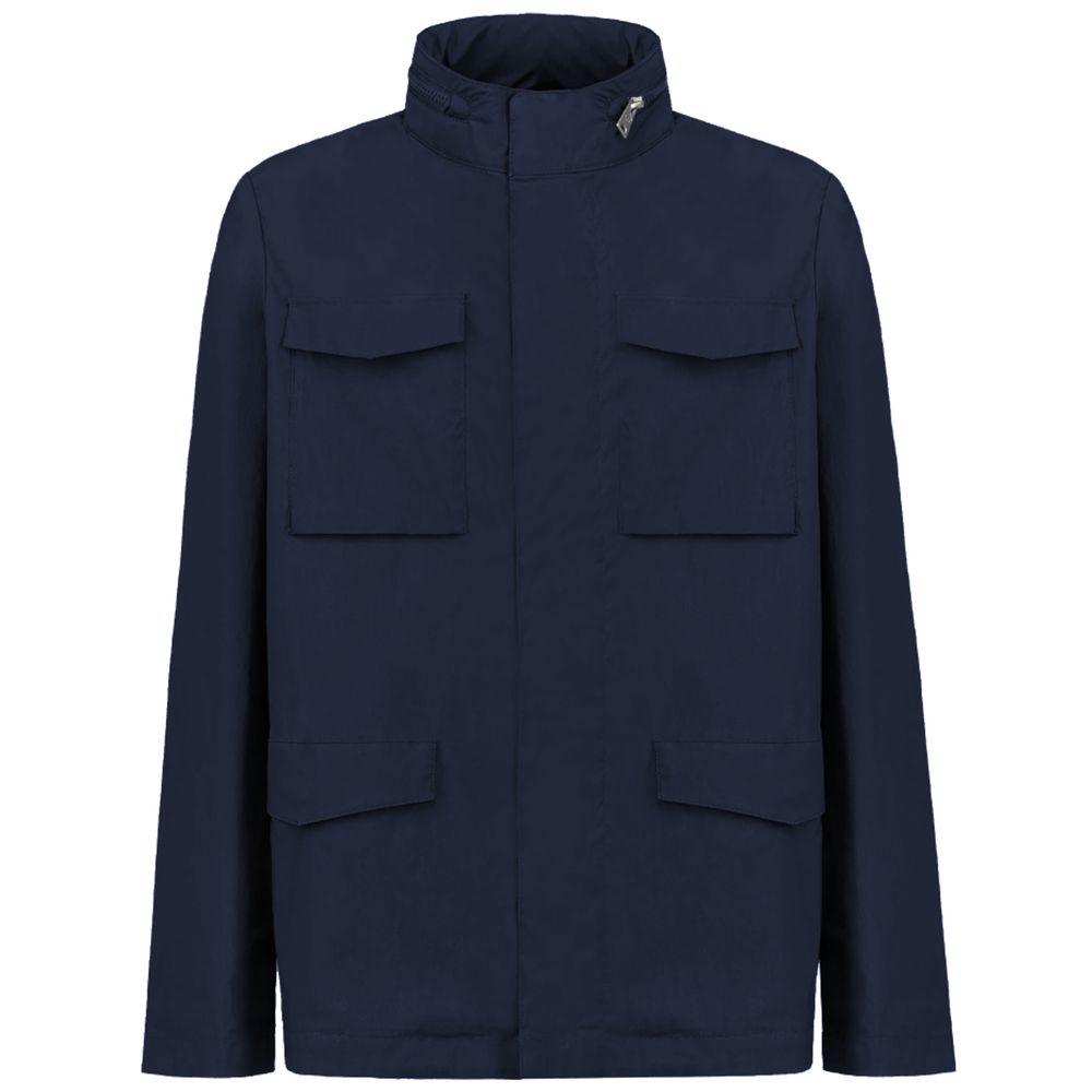People Of Shibuya Men's Dark Blue Cotton Jacket