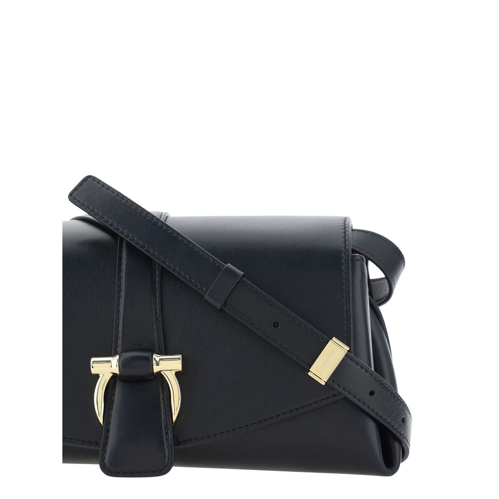Ferragamo Leather Flap Shoulder Bag