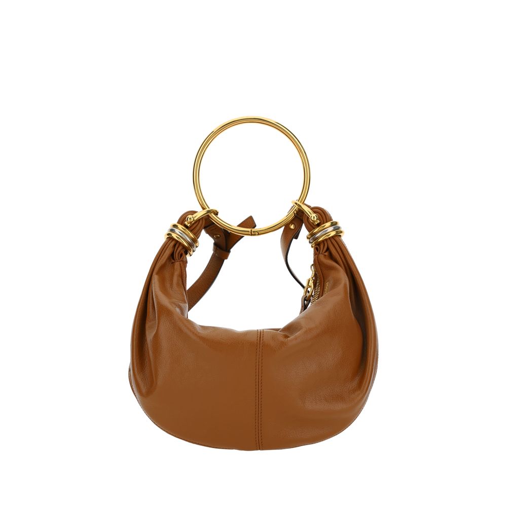 Chloé Bracelet Handbag in Leather with Brass Handle