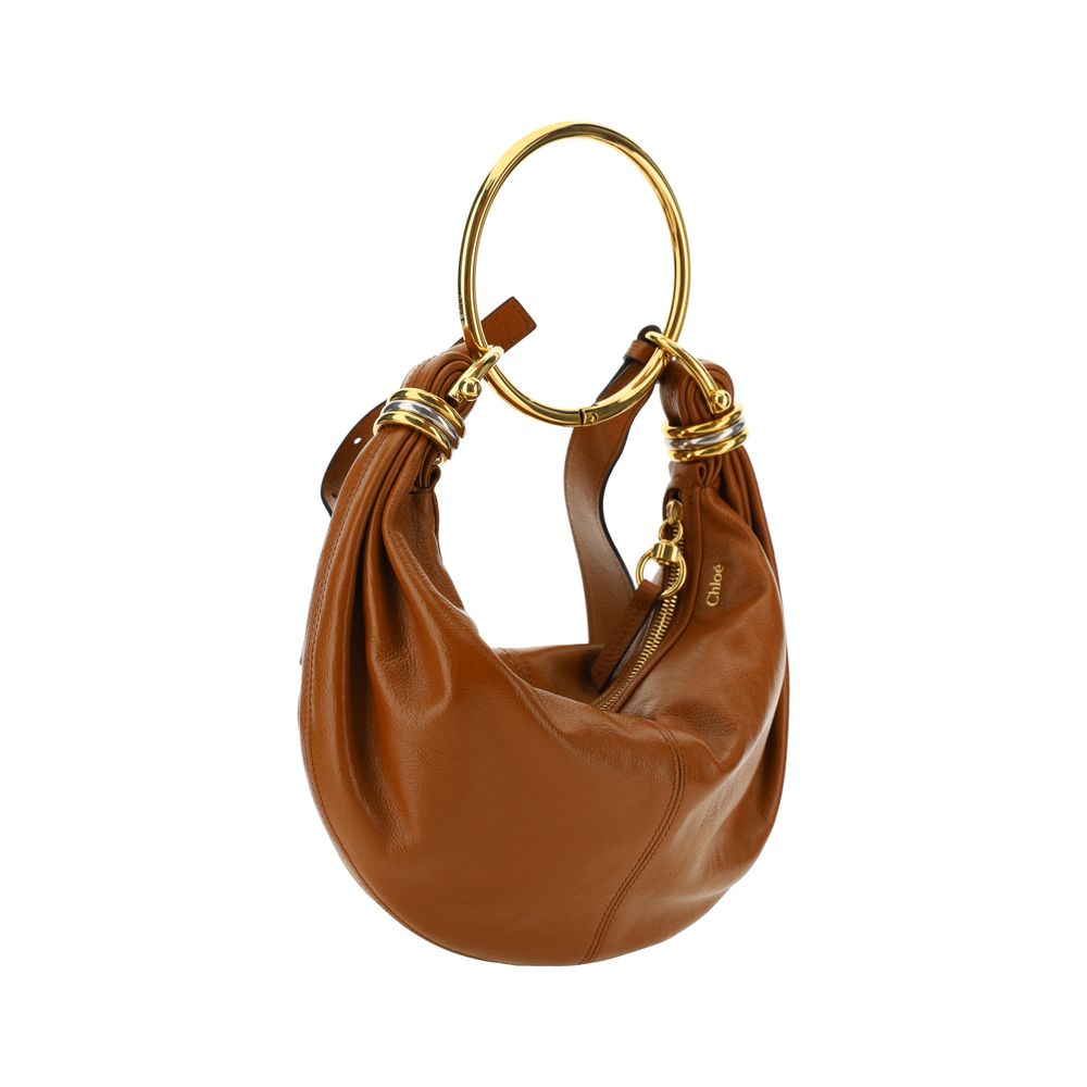 Chloé Bracelet Handbag in Leather with Brass Handle