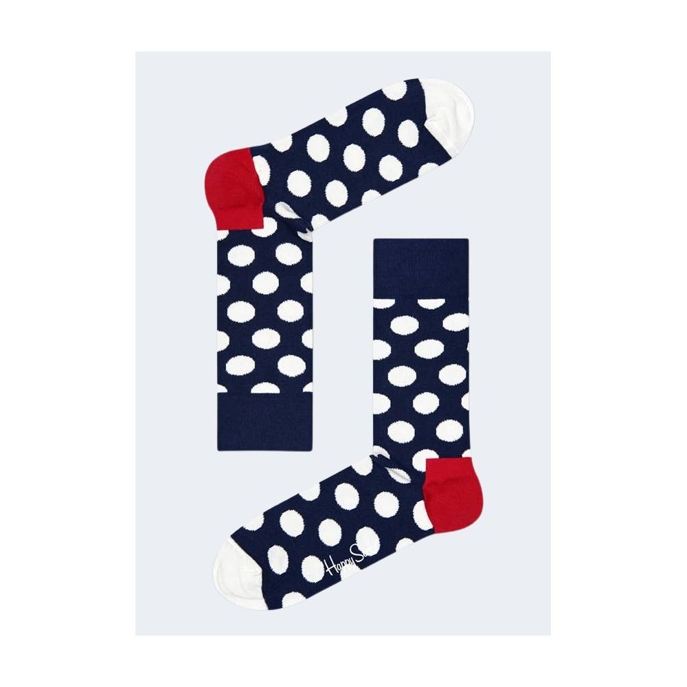 Happy Socks Blue Red & White Dot Cotton Socks