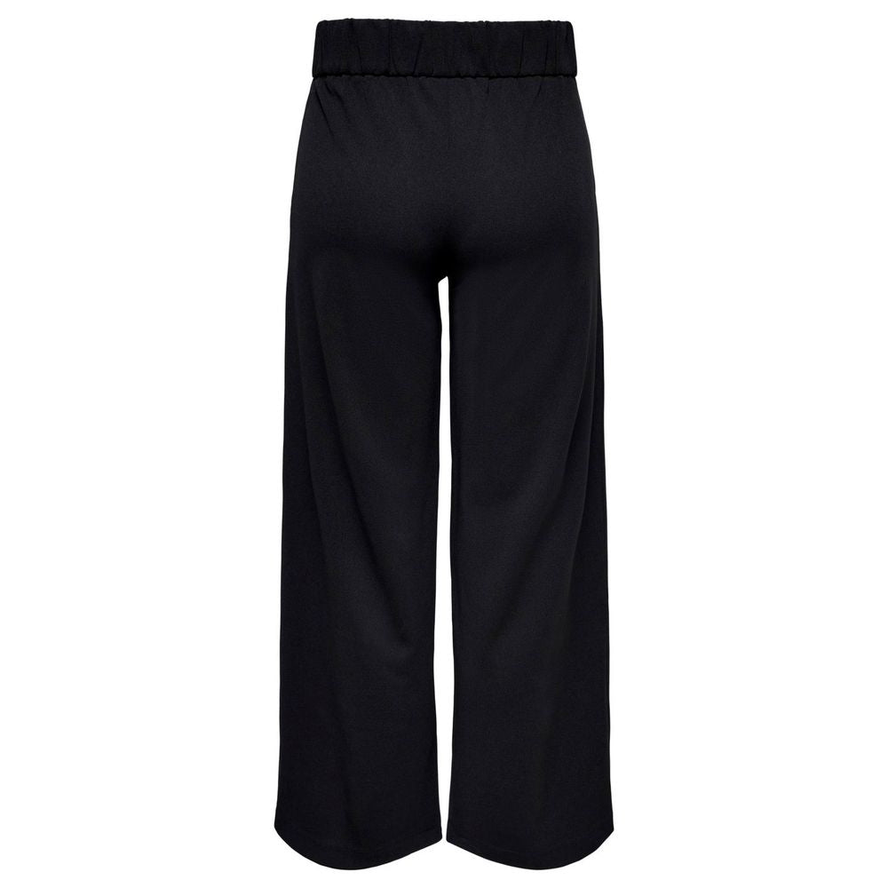 Jacqueline De Yong Black Polyester Palazzo Trousers