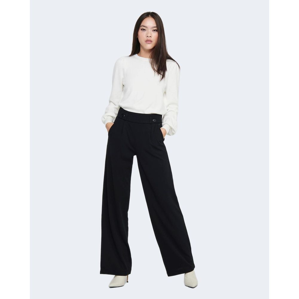 Jacqueline De Yong Black Polyester Palazzo Trousers