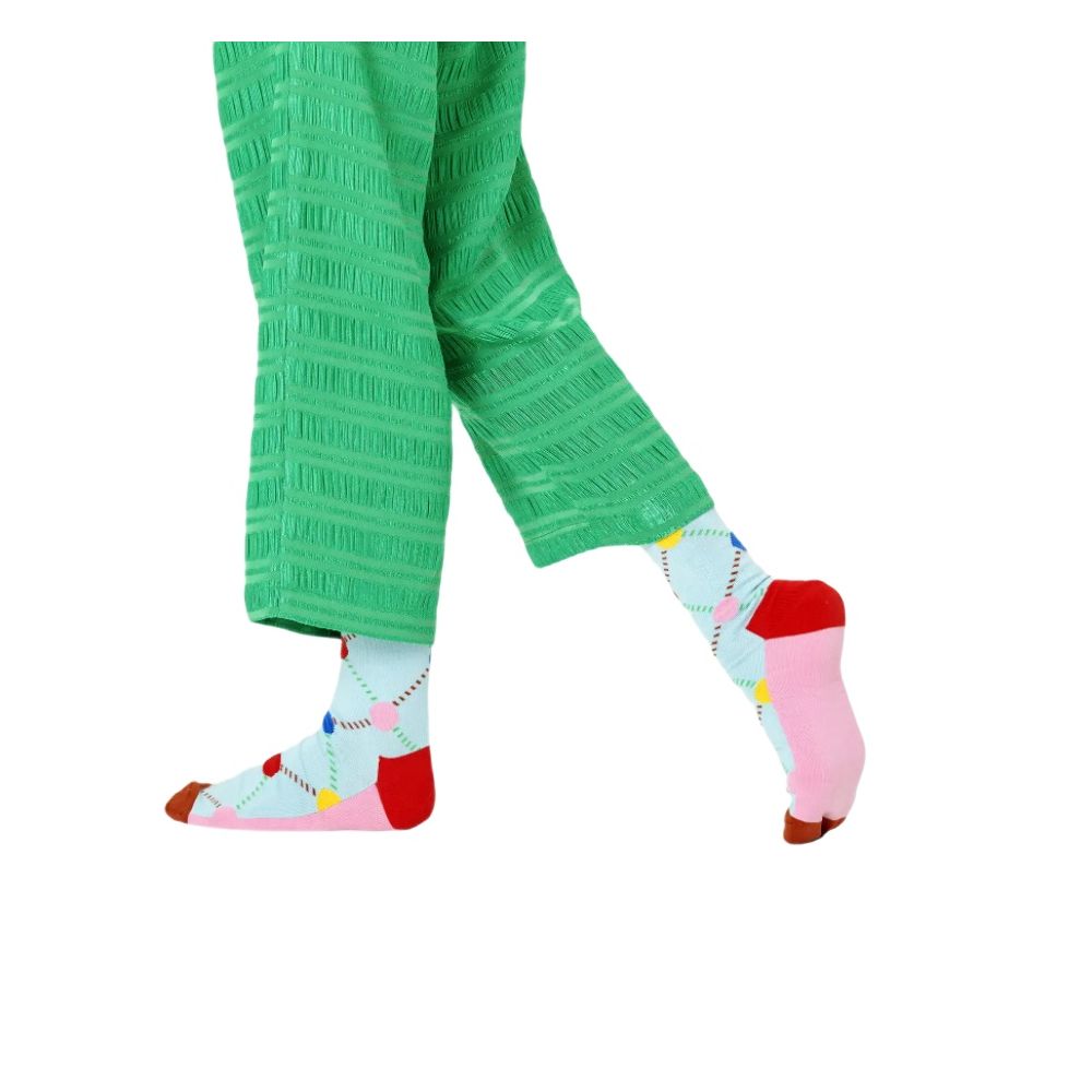 Happy Socks Blue Cotton Tights & Sock for Women