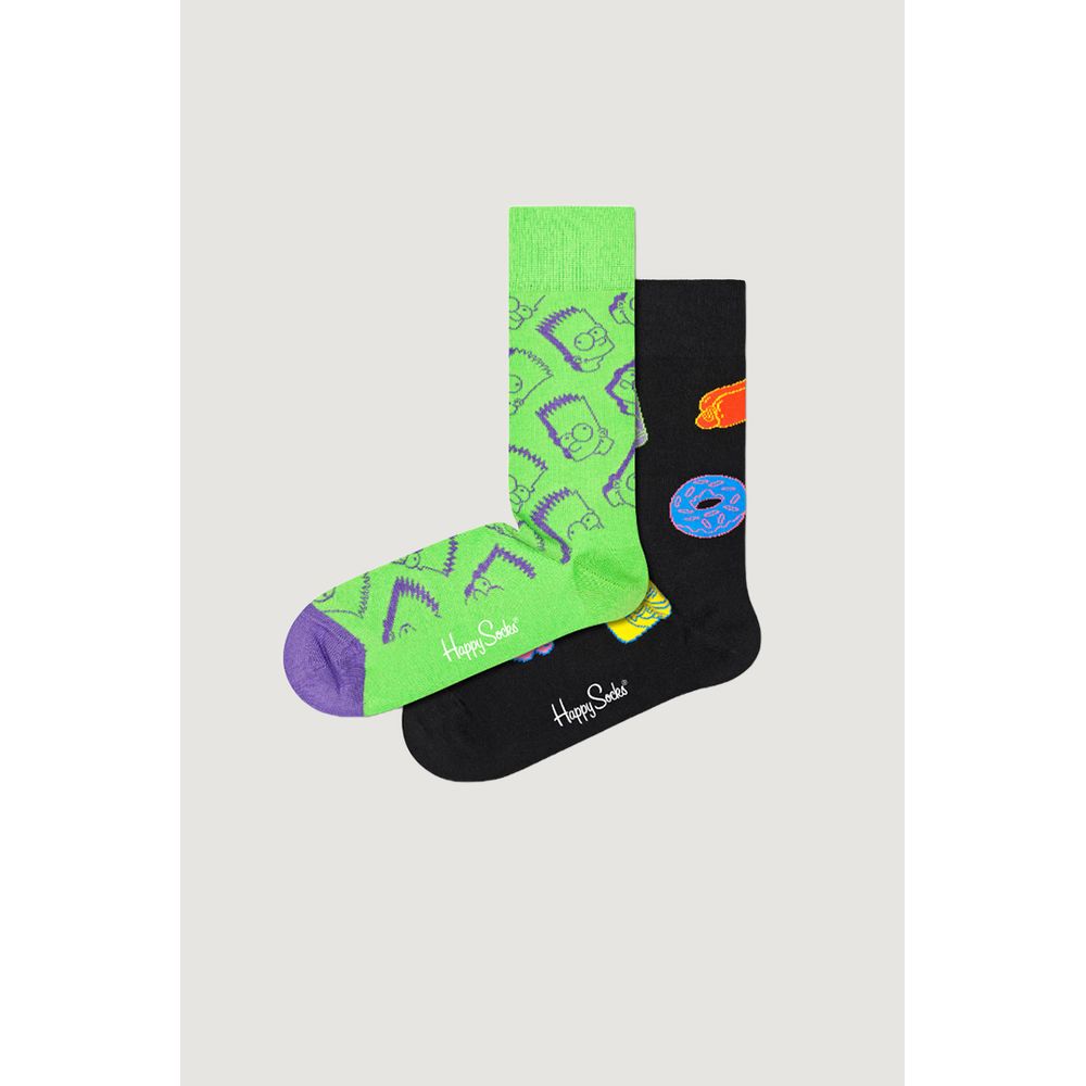 Happy Socks Black Cotton Tights & Sock Set for Women
