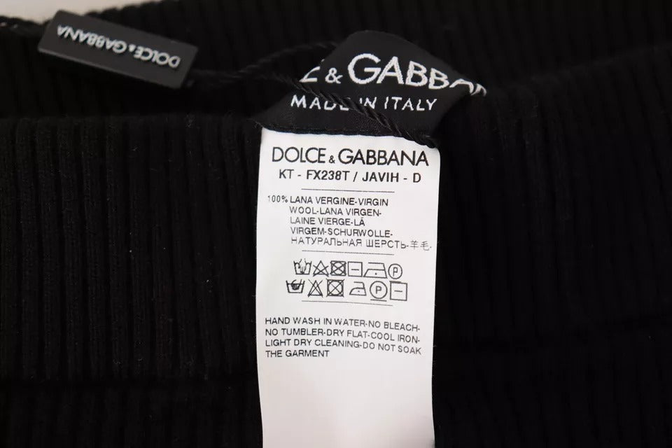 Dolce & Gabbana Black High Waist Stretch Leggings / Tights