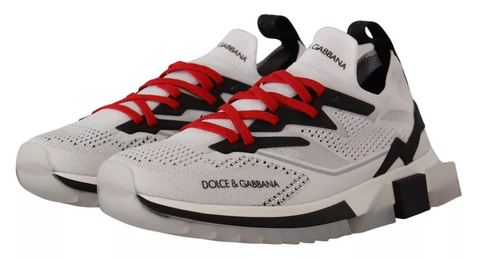 Dolce & Gabbana White SORRENTO Sport Stretch Men’s Sneakers