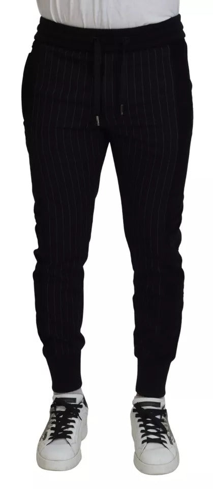 Dolce & Gabbana Black Cotton Blend Jogger Sweatpants for Men