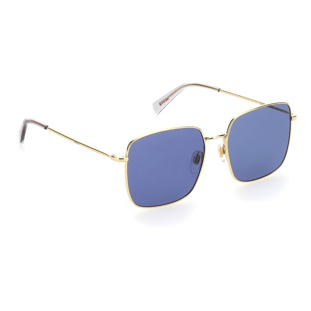 Levi's Women's Metal Sunglasses - Gold Grey Round Frame, 56mm