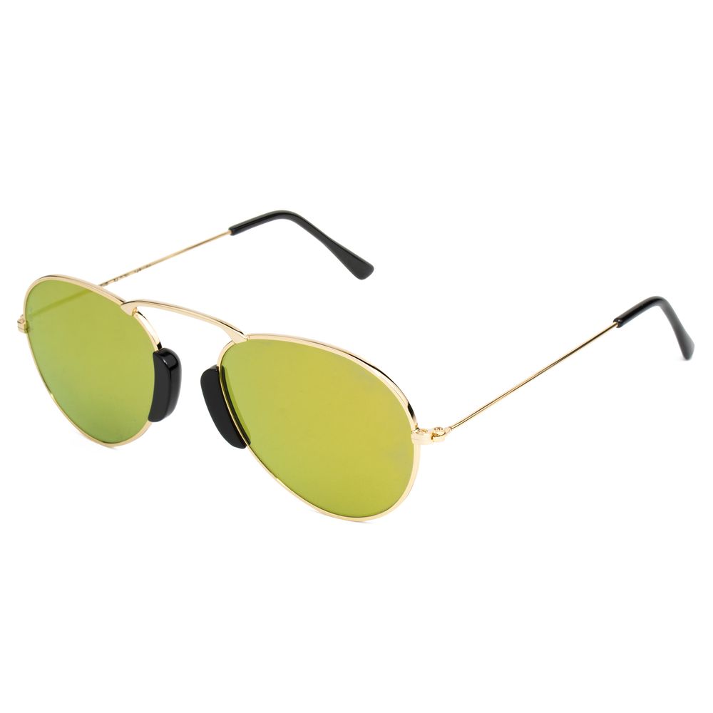 LGR Gold Metal Sunglasses – Unisex Frame with Golden Lenses, 54mm