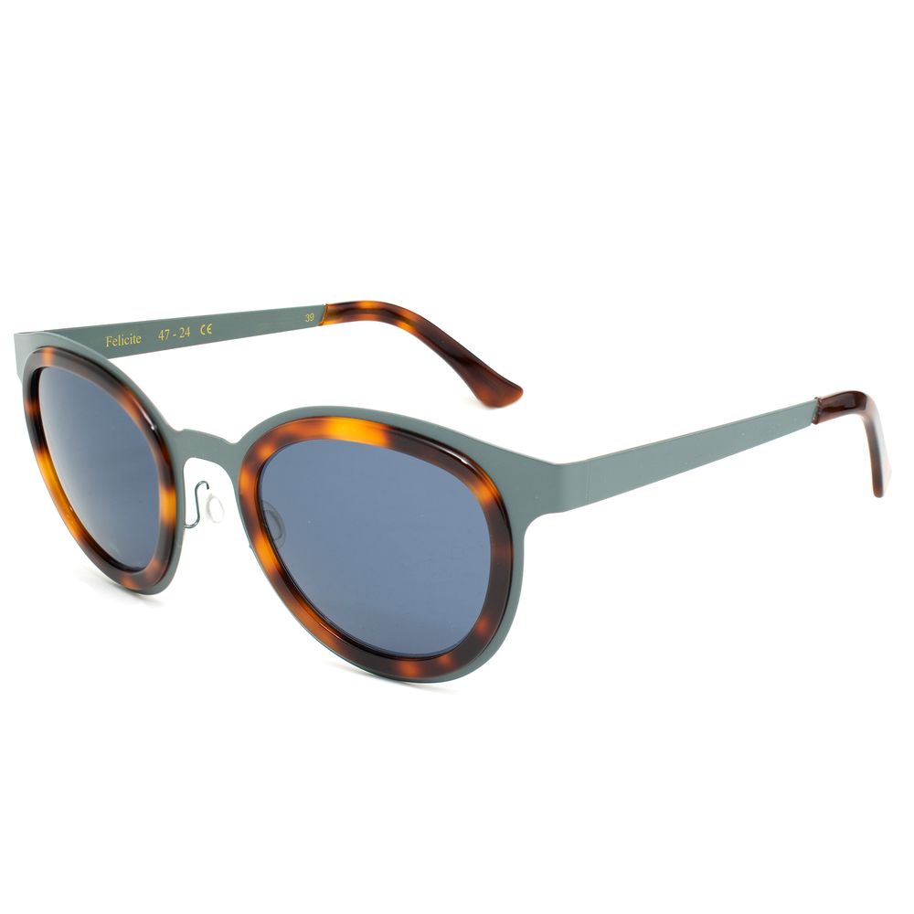 LGR Blue Stainless Steel Sunglasses – Unisex Style with Carl Zeiss Lenses, 47mm