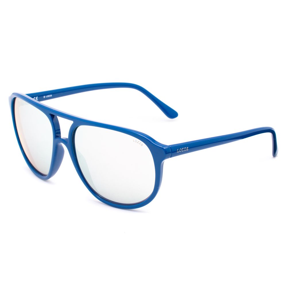 Lozza Blue Injected Sunglasses – Stylish Unisex Frame with Smoke Lenses, 58mm
