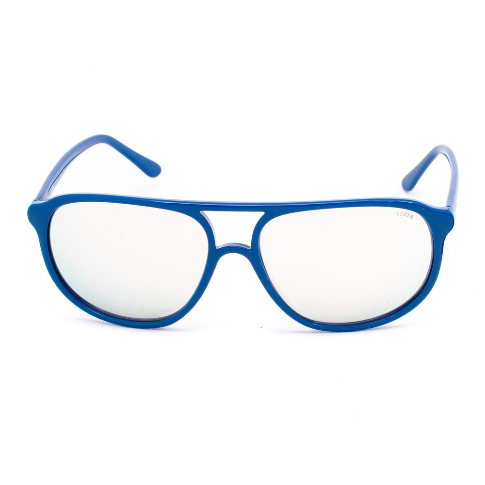 Lozza Blue Injected Sunglasses – Stylish Unisex Frame with Smoke Lenses, 58mm