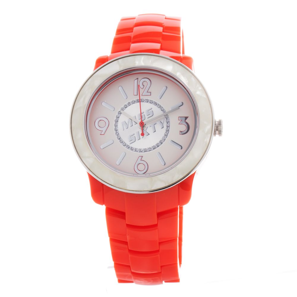 Miss Sixty Red Faux Leather Watch for Women