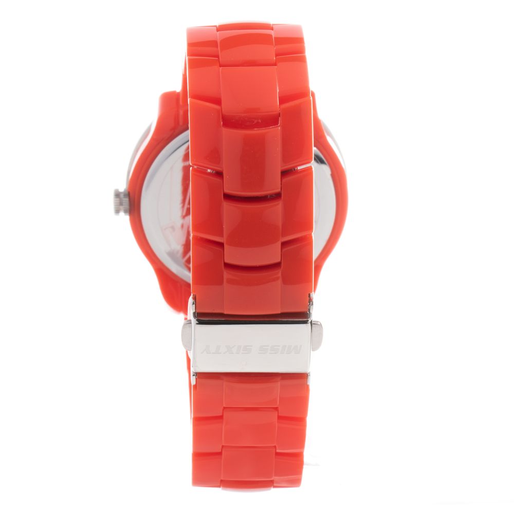 Miss Sixty Red Faux Leather Watch for Women