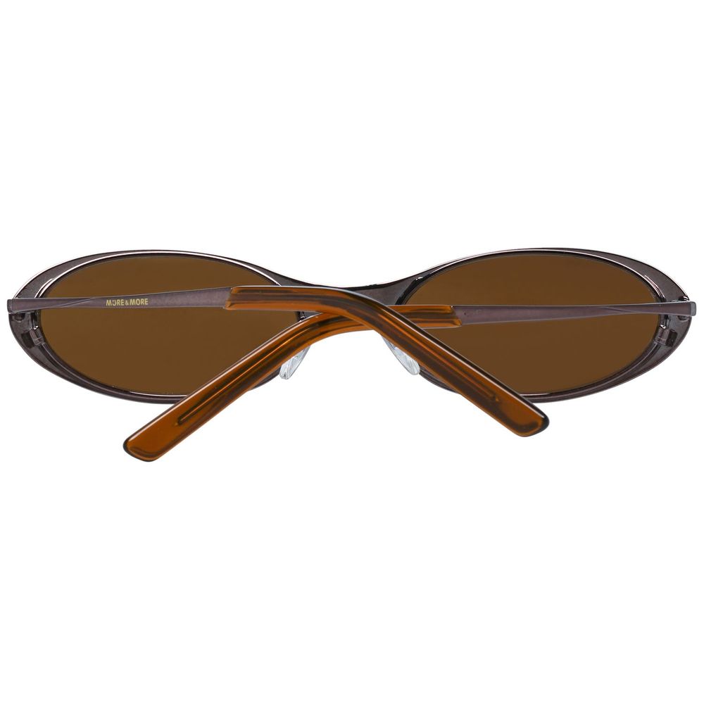 More & More Brown Metal Frame Sunglasses for Women – Oval Style, 52mm