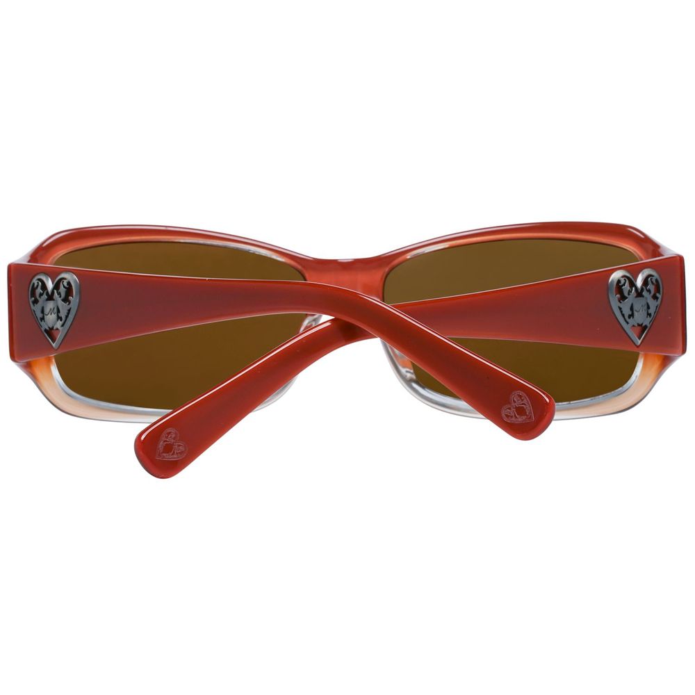 More & More Orange Sunglasses for Women – Oval Plastic Frame, 56mm