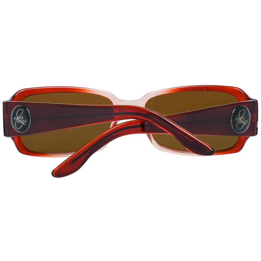 More & More Women's Brown Rectangular Sunglasses – Stylish Plastic Frame