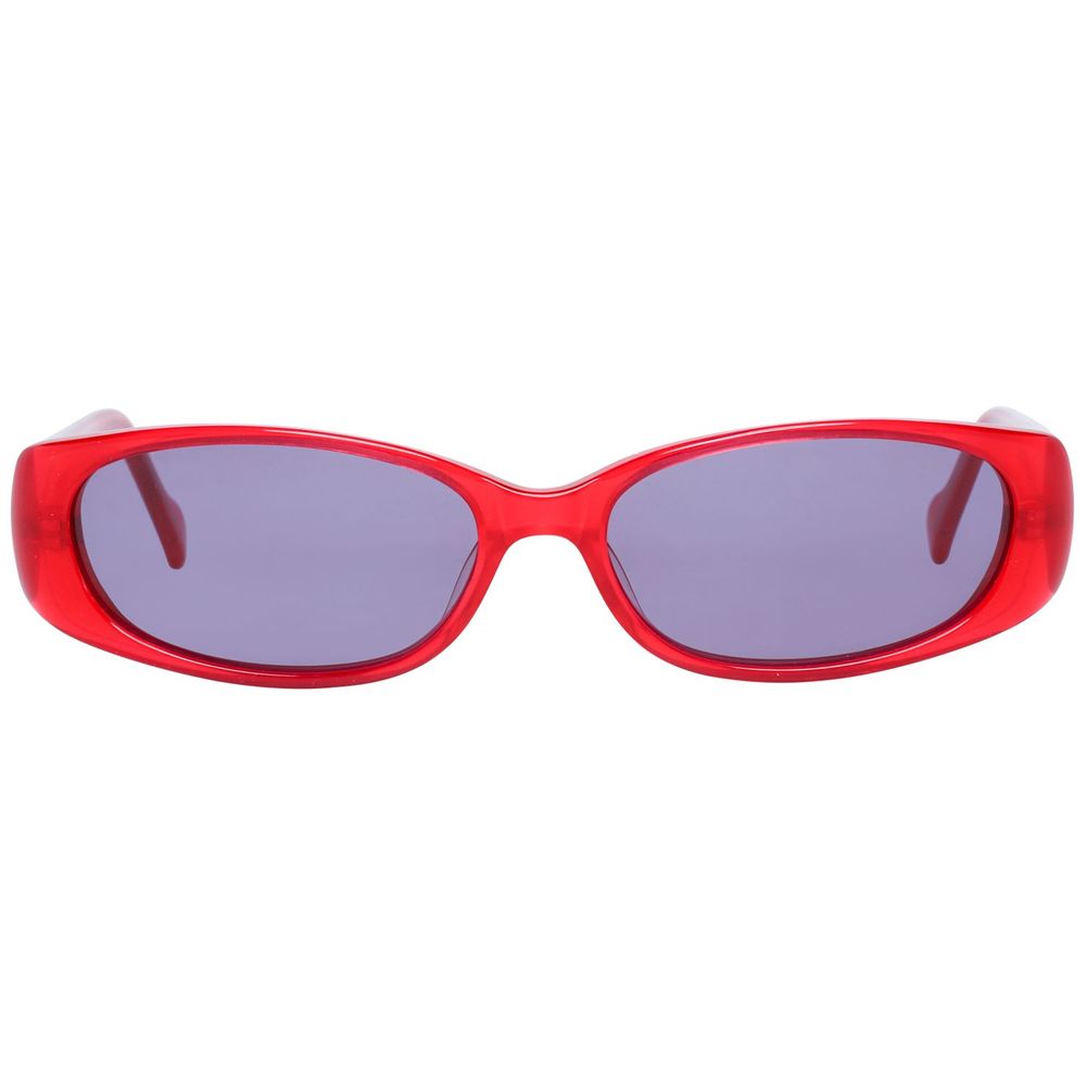 More & More Women’s Red Oval Sunglasses – 53mm Lens Width