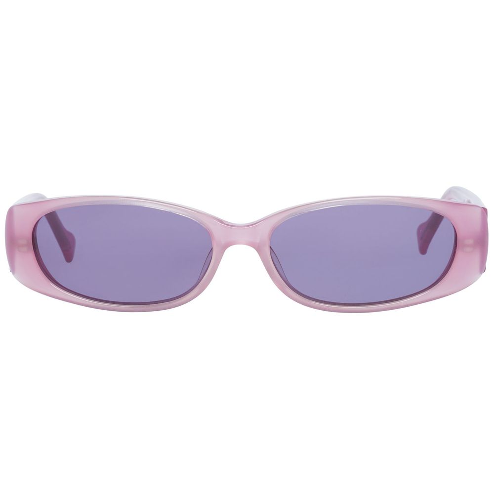 More & More Women's Purple Oval Sunglasses – 53mm with UV Protection