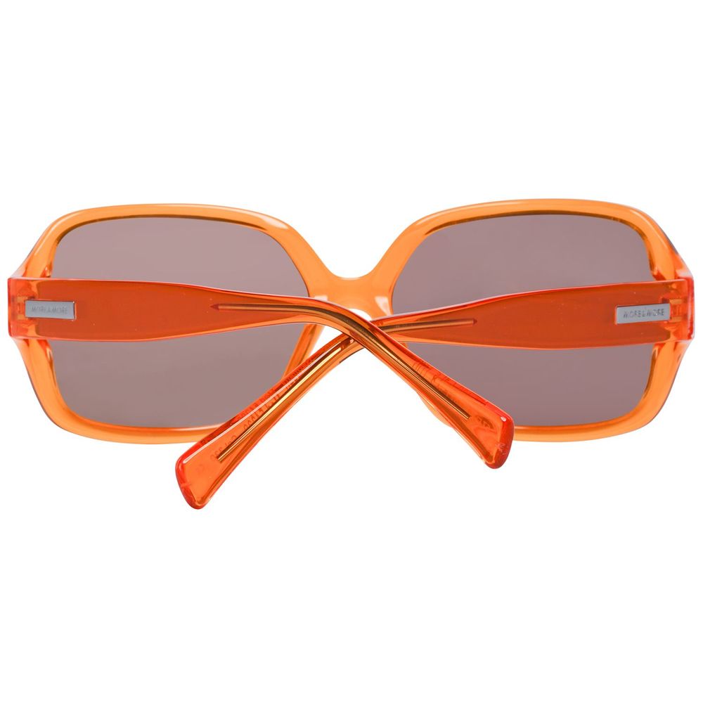 More & More Women’s Orange Sunglasses – Rectangular Plastic Frame, 57mm