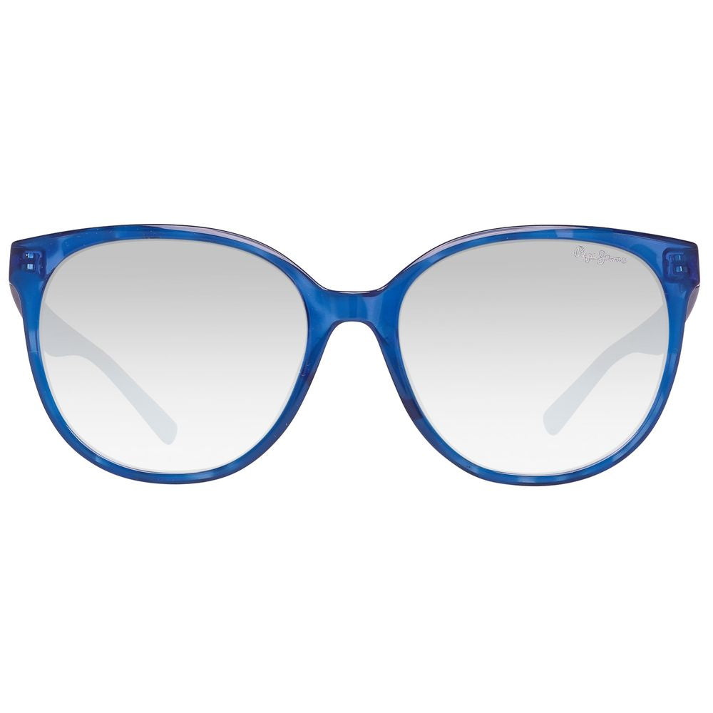 Pepe Jeans Women’s Sunglasses – Blue Full-Rim Frame with Grey Lenses, 55mm