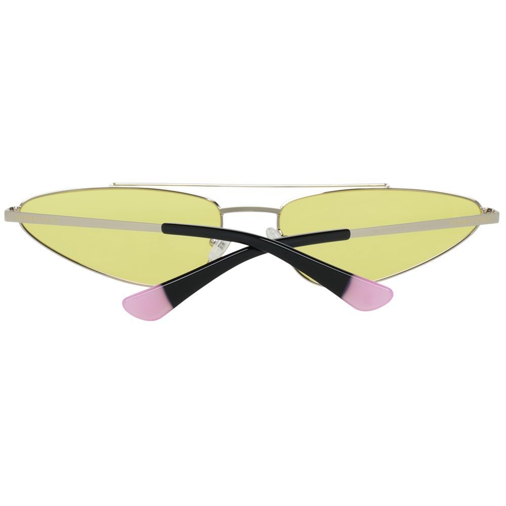 Victoria's Secret Women's Gold Metal Sunglasses – Elegant Oval Shape